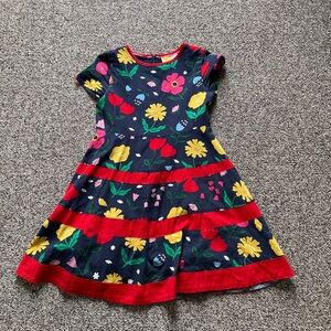 Mini Boden Girls Floral Garden Cotton Tiered Dress 9-10